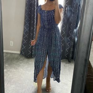 Beautiful blue and white dress